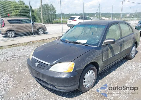 2001 Honda Civic Lx из США, поврежденный, VIN 1HGES16551L062374